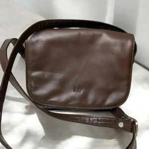 X.O chocolate brown 100% leather Crossbody, silver coloured  hardware